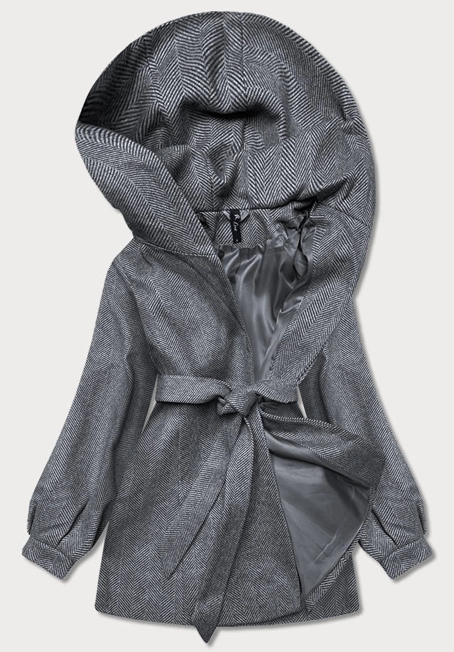 ROZKLOSZOWANA KURTKA DAMSKA SZARA JODEŁKA (2726)