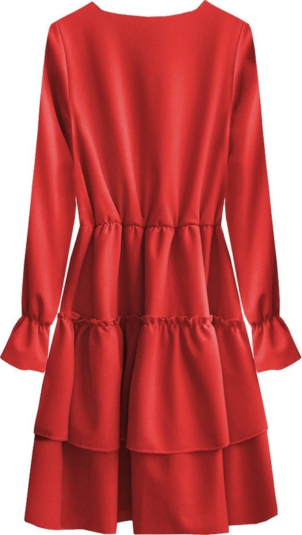 SUKIENKA Z WIĄZANYM DEKOLTEM CZERWONA (511ART)