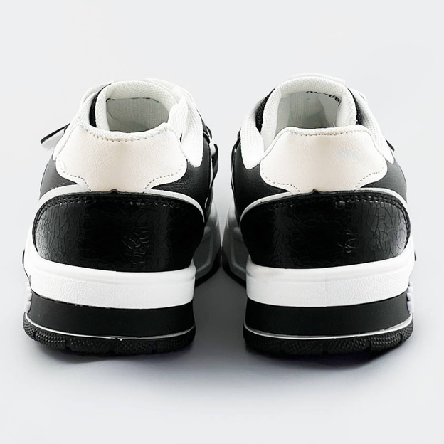 Damskie adidasy dwukolorowe czarno-białe (ad-585)