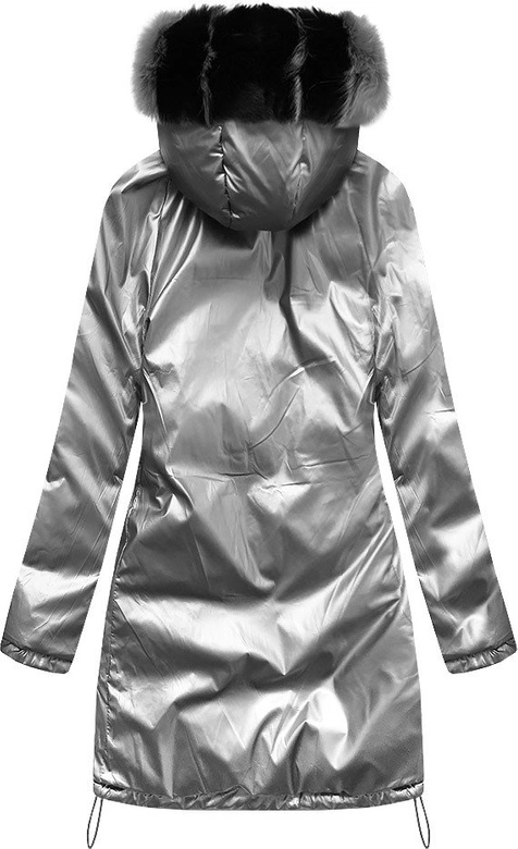 Dwustronna zimowa damska kurtka czarna (1908)