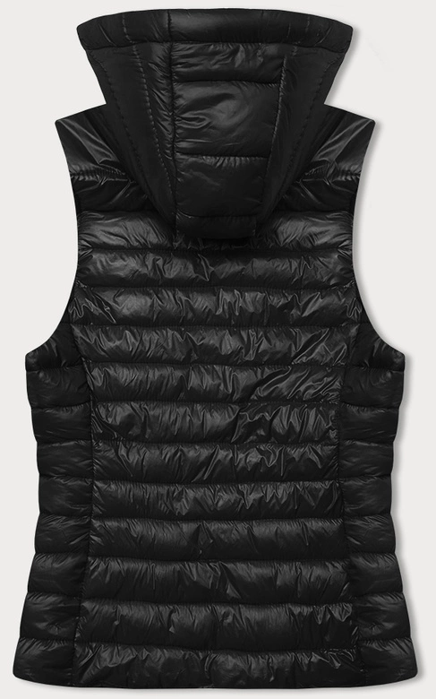 Pikowana kamizelka z odpinanym kapturem J Style czarna (16M9151-392)