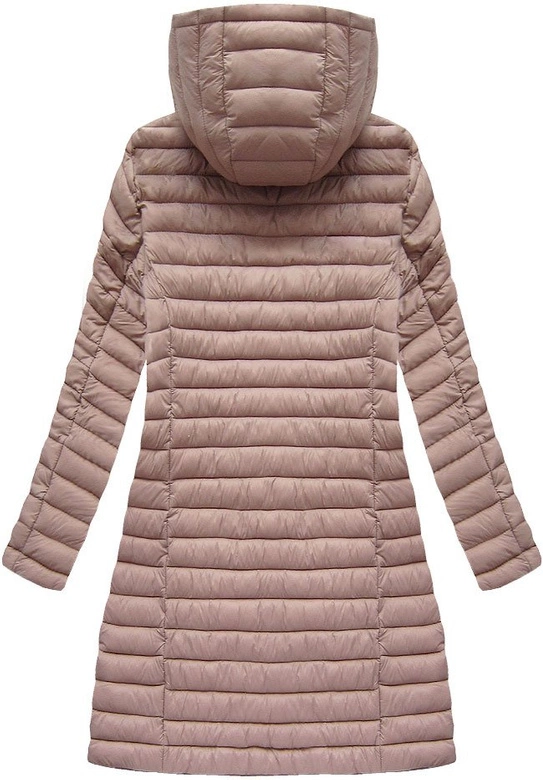 PIKOWANA KURTKA Z KAPTUREM ANTYCZNY RÓŻ (7472-PLUS)