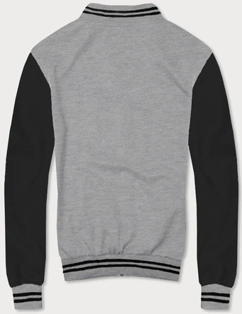 Męska bluza bejsbolówka szara (8B1157-2)