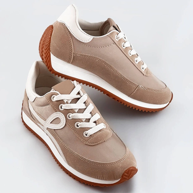 Buty sportowe damskie beżowe (dkb6052)