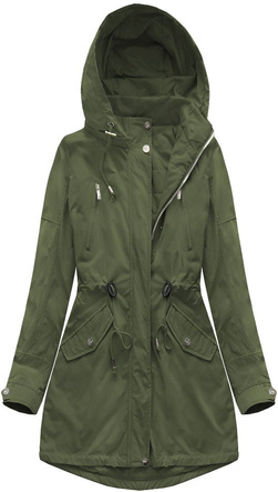 DWUSTRONNA PARKA Z KAPTUREM KHAKI (W0232BIG)
