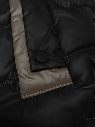 Krótki bezrękawnik damski ze ściąganymi bokami S'West czarny (B8358-1)