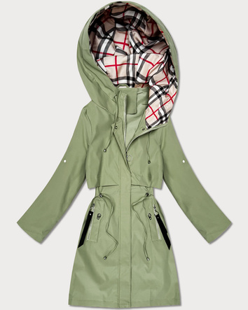 Lekka parka damska na podszewce Goodlookin khaki (KK60407-5#)