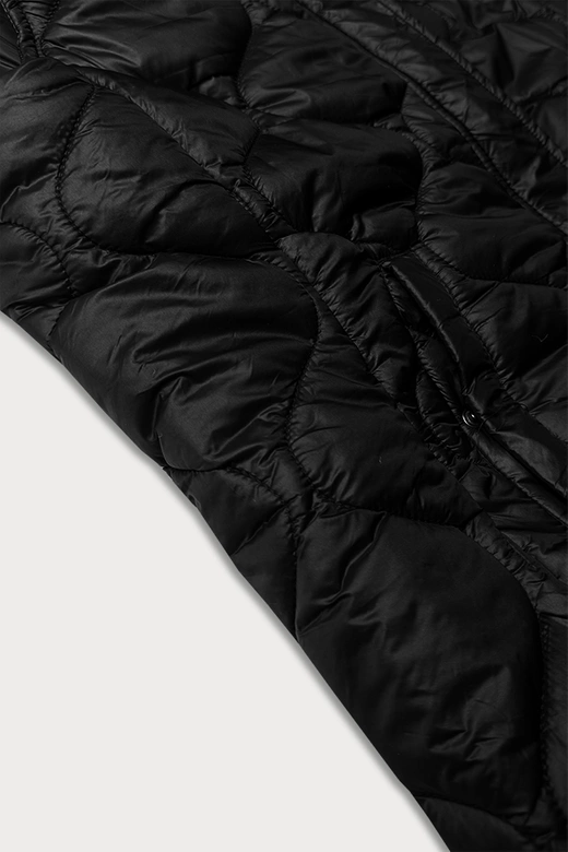 Bezrękawnik damski z kapturem czarny (LD-7519)