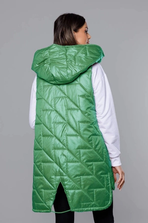 Pikowana kamizelka damska zielona (B8127-82)