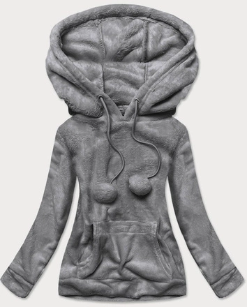 PLUSZOWA DAMSKA BLUZA GRAFITOWA (HH033-2)