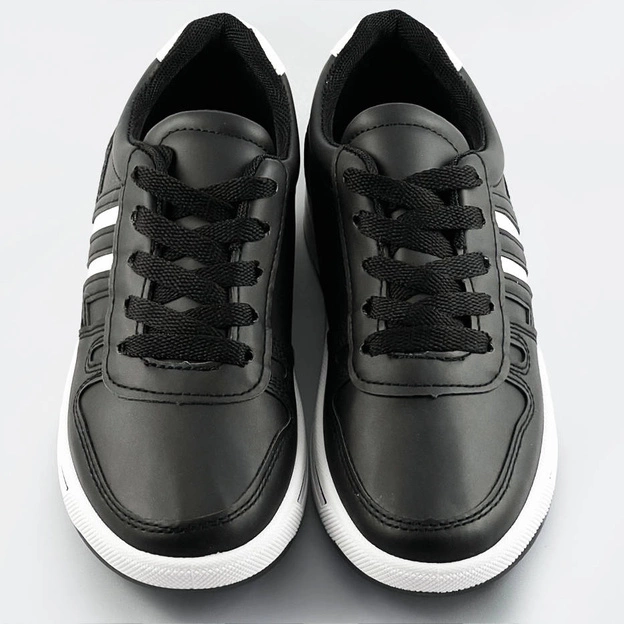 Sportowe buty damskie czarno-białe (ad-587)