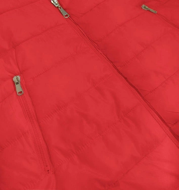 DWUSTRONNA PARKA CZARNA-CZERWONA (B507)