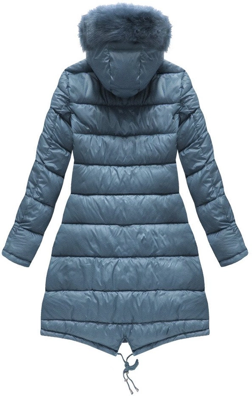 DWUSTRONNA KURTKA Z KAPTUREM NIEBIESKA (PM7210-30)