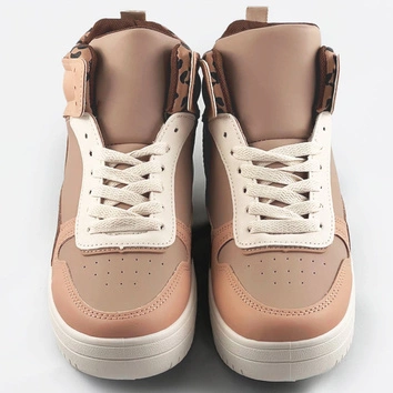 Damskie sneakersy za kostkę beżowe (wh2122)