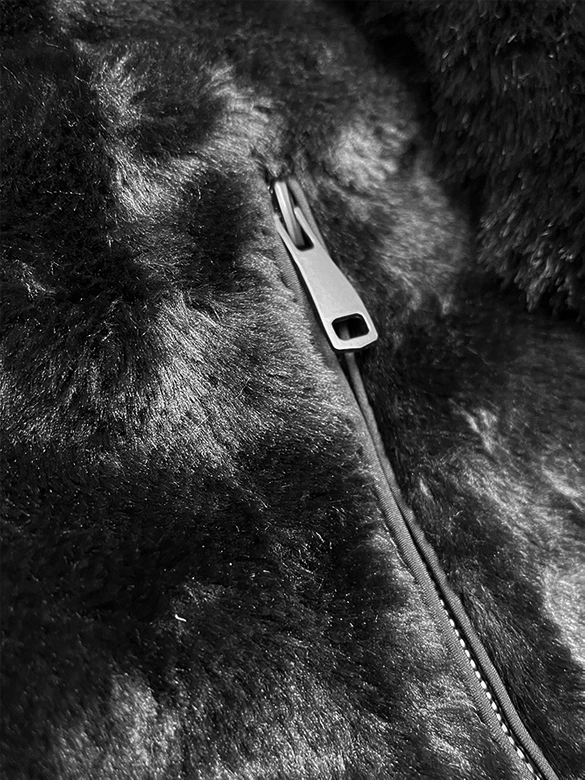 Dwustronna zimowa parka - futro J Style czarna (11Z8085)