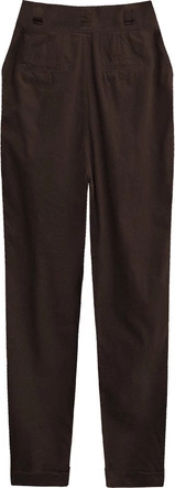 SPODNIE SZTRUKSOWE CIEMNOBRĄZOWE (2218/1)