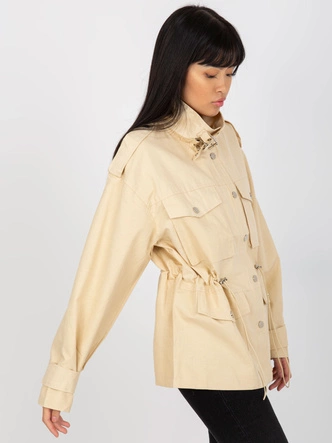 Przejściowa kurtka z wysoką stójką beżowa (MC142)