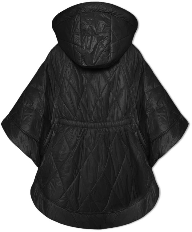 Kurtka typu ponczo czarna (P3-6911-1)