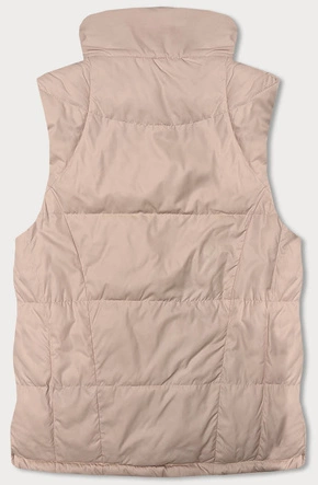 Dwustronna kamizelka damska jasny beż (2383-1)