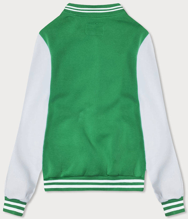 Damska bluza typu college zielona (AMG-57)
