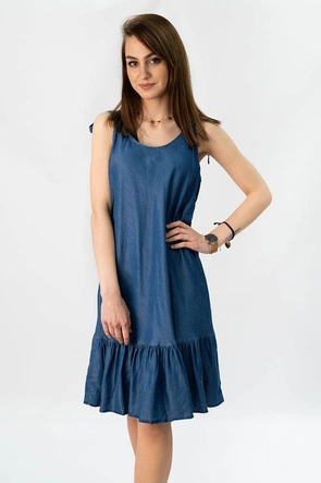 SUKIENKA Z FALBANĄ CIEMNONIEBIESKA (393/1ART)