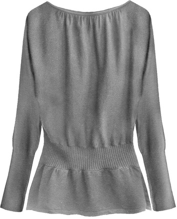 SWETER Z BUFIASTYMI RĘKAWAMI SZARY (1532)
