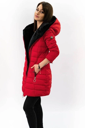 WODOODPORNA DAMSKA KURTKA ZIMOWA CZERWONA (M-13)