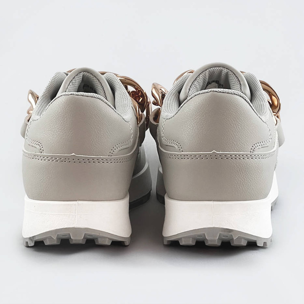 Sneakersy z łańcuchem szare (6368)