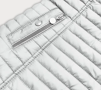 Kurtka damska z podszewką w kropki ecru (sf8981)