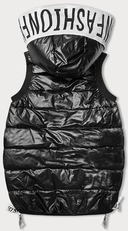 Bezrękawnik damski ze ściągaczami grafitowy (16M9115-105)