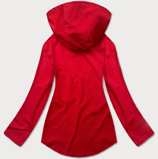 Bluza z asymetrycznym dołem czerwona (hd153-05)
