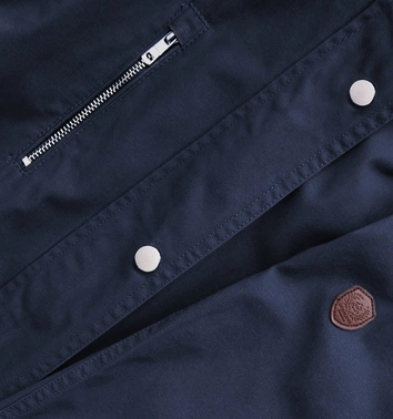 BAWEŁNIANA PARKA Z KAPTUREM GRANATOWA (1801)