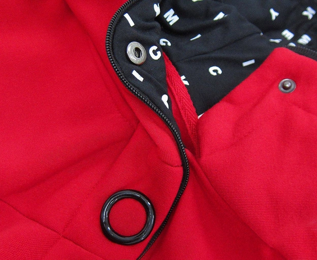 DRES DAMSKI Z KAPTUREM CZERWONY (AMG570A)