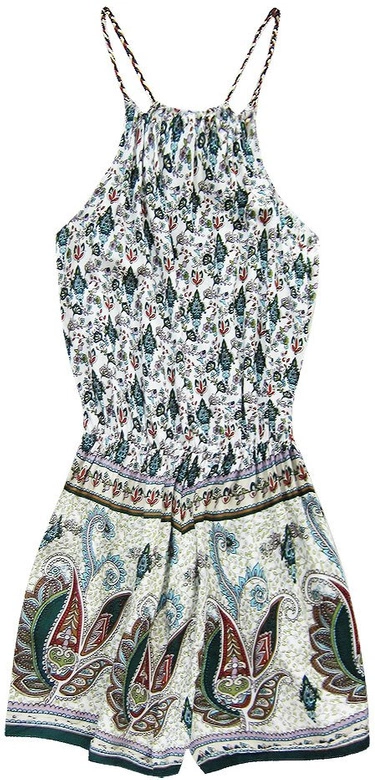 WZORZYSTY KRÓTKI KOMBINEZON ZIELONY (2601)