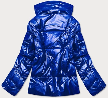 Kurtka damska z połyskiem niebieska (omdl-023)