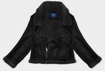 Krótki kożuch damski Ann Gissy czarny (AG9-9006)