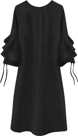 TRAPEZOWA SUKIENKA CZARNA (533ART)