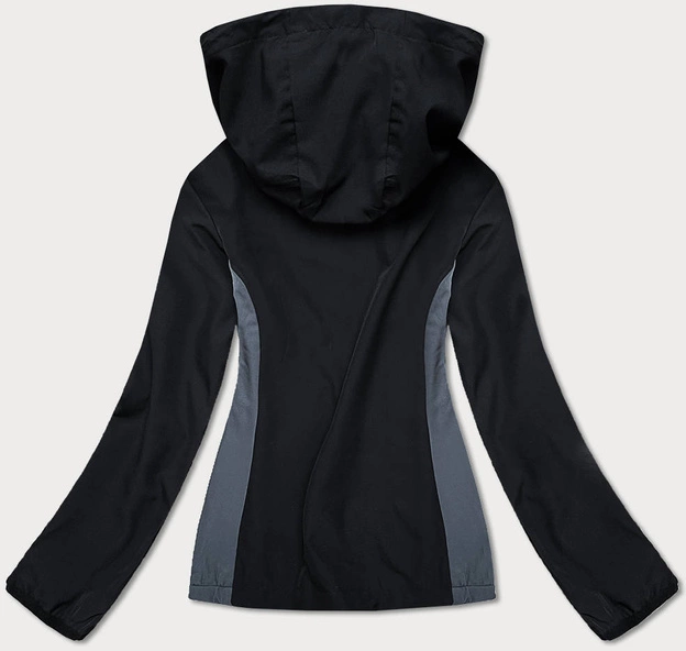CIENKA BLUZA Z KAPTUREM CZARNA (HM096-01)