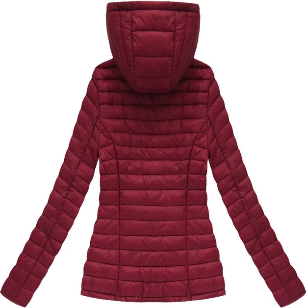 PIKOWANA KURTKA Z KAPTUREM BORDOWA (XR7116X)