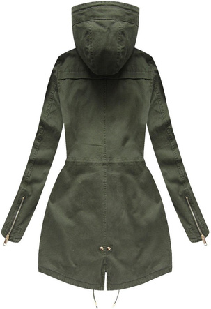 PARKA Z KAPTUREM KHAKI (X7099X)