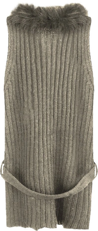 SWETERKOWA KAMIZELKA JASNOBRĄZOWA (1596)