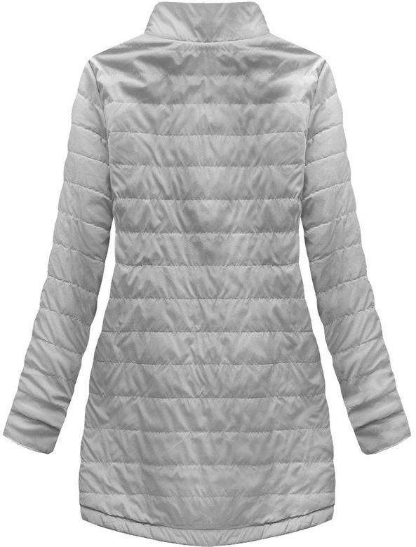 DWUSTRONNA PARKA Z KAPTUREM KHAKI-SZARA (W0232BIG)