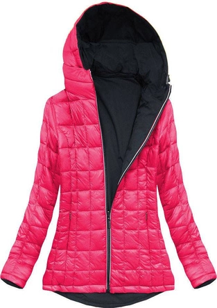 Dwustronna kurtka przejściowa granatowo-amarantowa (7699)