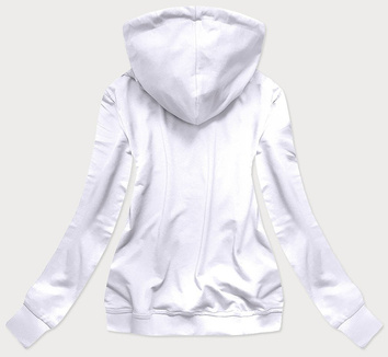 Damska bluza sportowa z nadrukiem biała (n7283)