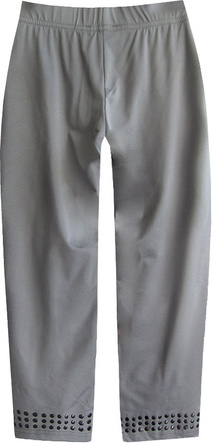 BŁYSZCZĄCE LEGGINSY Z DŻETAMI SZARE (330ART)