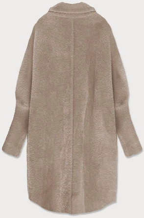 Wełniana narzutka alpaka jasnobeżowa (7108)