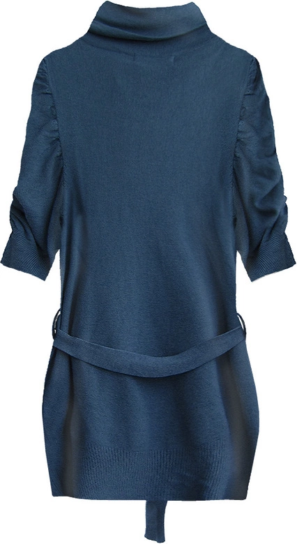 SWETERKOWA SUKIENKA Z ŁAŃCUSZKAMI GRANATOWA (1132)