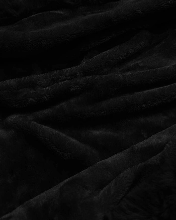 Damska kurtka jeansowa na futrzanej podszewce czarna (R8068-101)