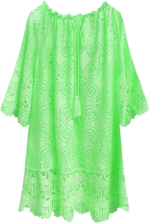 AŻUROWA TUNIKA NEONOWA ZIELEŃ (365ART)