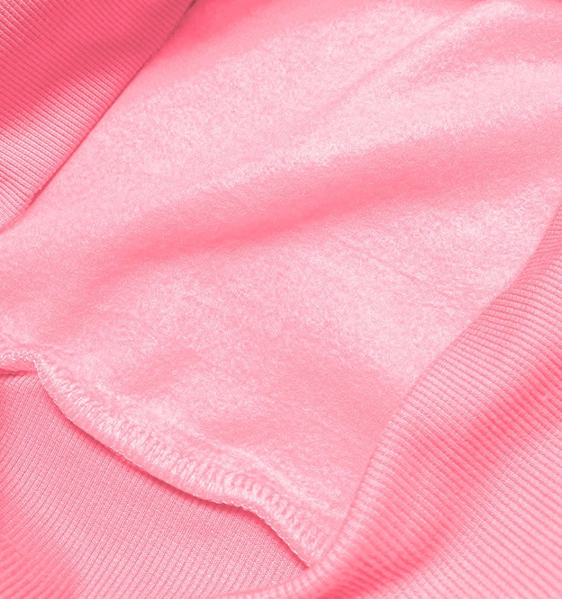 Bluza dresowa damska ze ściągaczami jasno-różowa (w01-20)